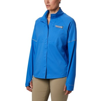 Columbia Overhemd Dames, PFG Ultimate Catch ZERO Long Sleeve Hybrid Blauw, 39CTBAKND